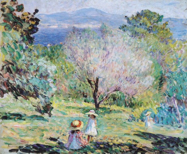 Young Girl in the Forest by Henri Lebasque